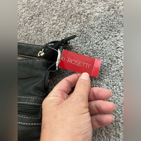 Rosetti Black “SAGE” Handbag/crossbody with Silver Accents NWT & earrings NWT - Picture 6 of 13